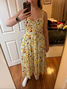 Aqua fruit medley tiered Midi